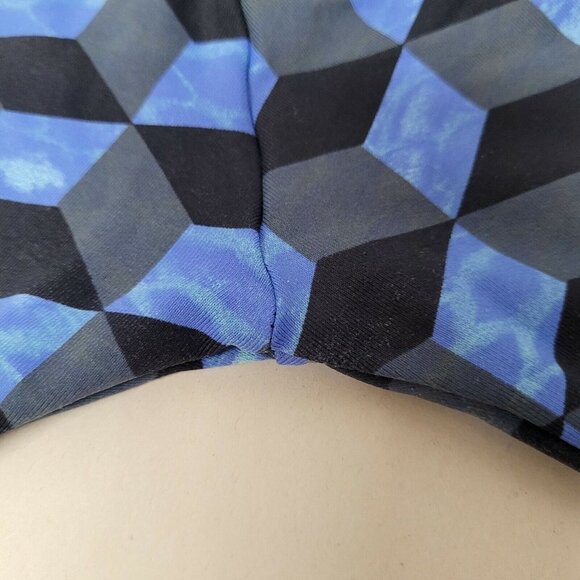 BumBum Bacana Women's Geometric Print Legging Size M/L Blue & Black Cute! - Picture 5 of 7